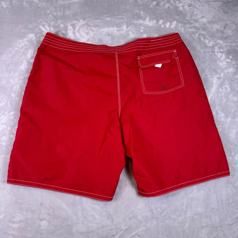 Old Navy Nylon Board Shorts Swim Mens XXL Red Huntington Beach Surf Club